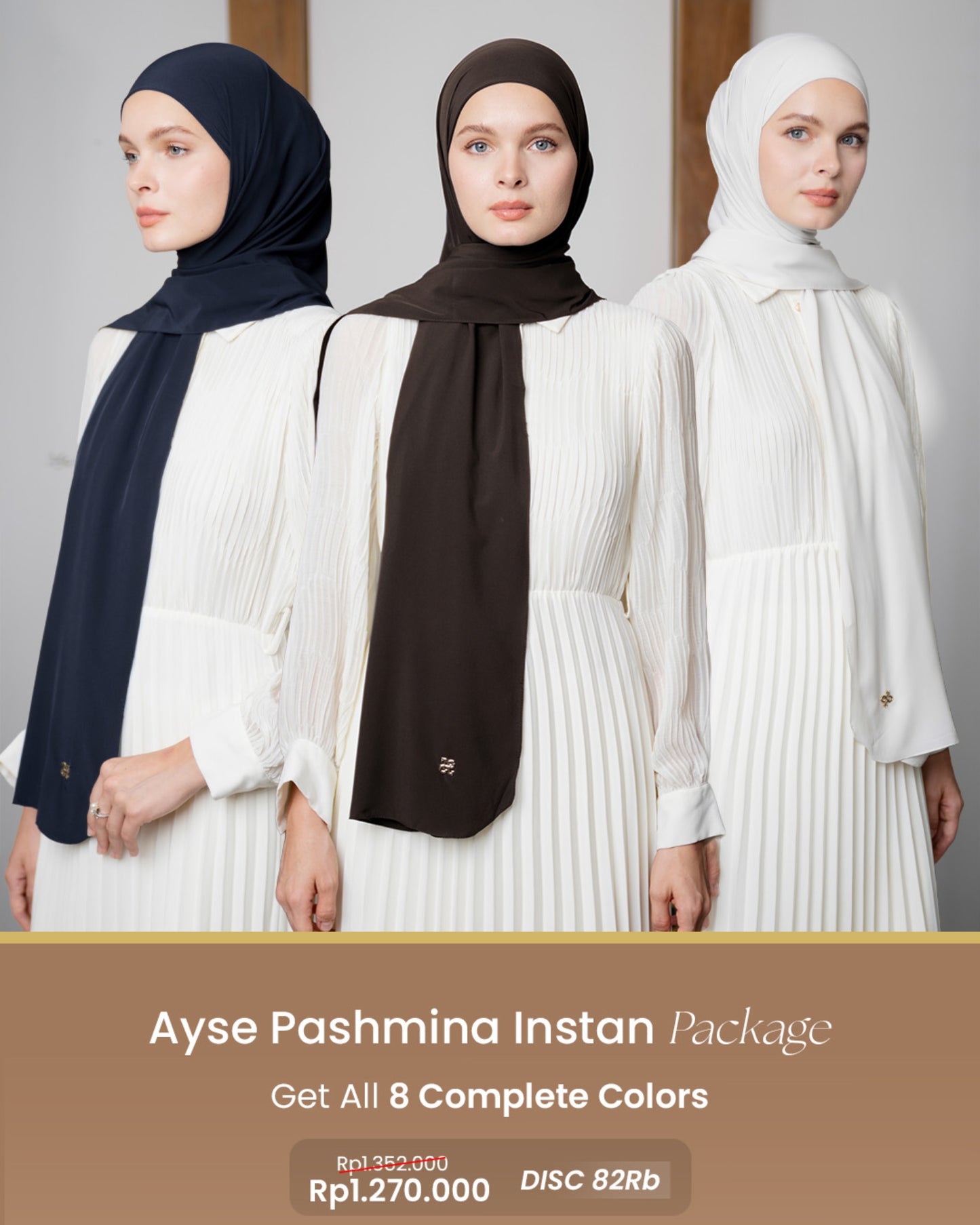 Ayse Pashmina Instan (Package All Color)