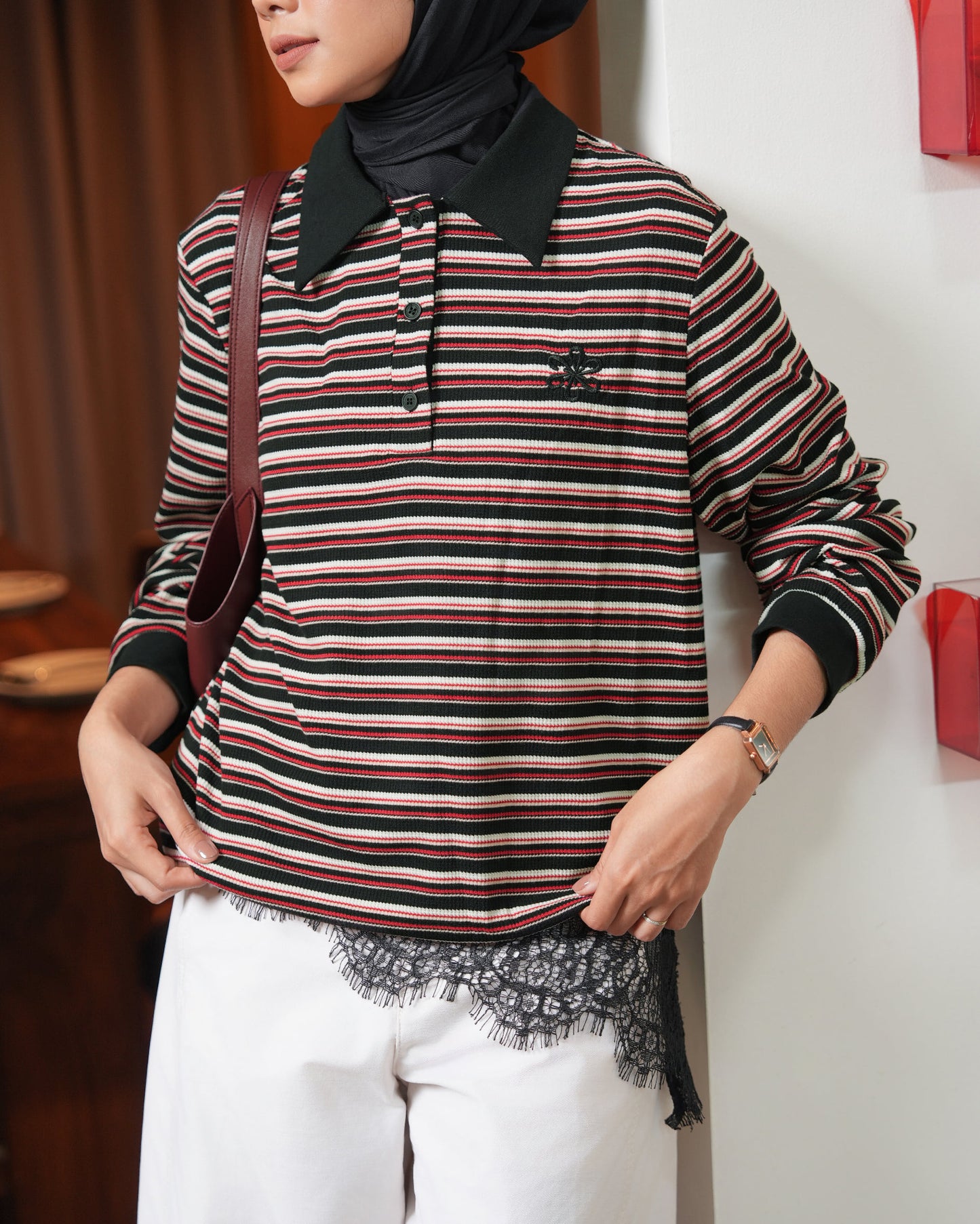 Camellia Polo Sweatshirt