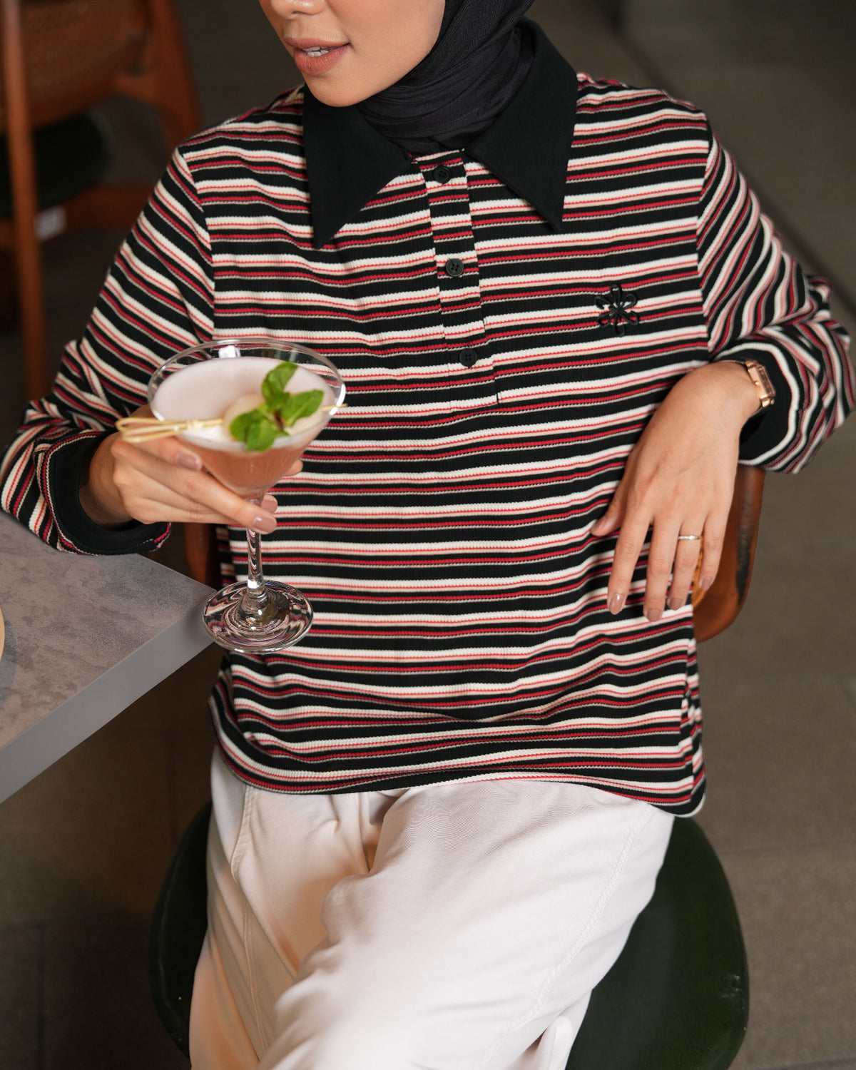 Camellia Polo Sweatshirt