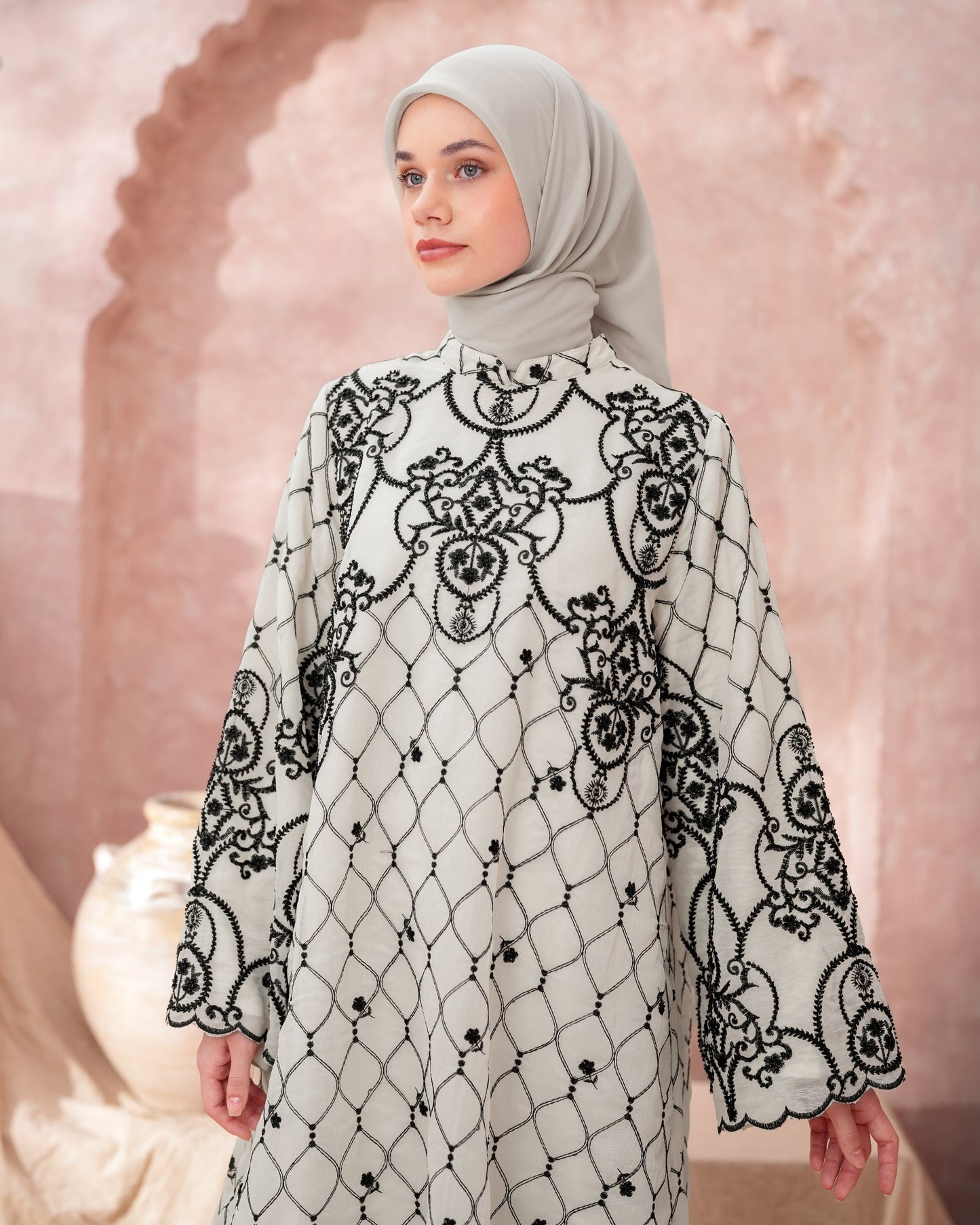 Azalea Midi Embroidery Dress