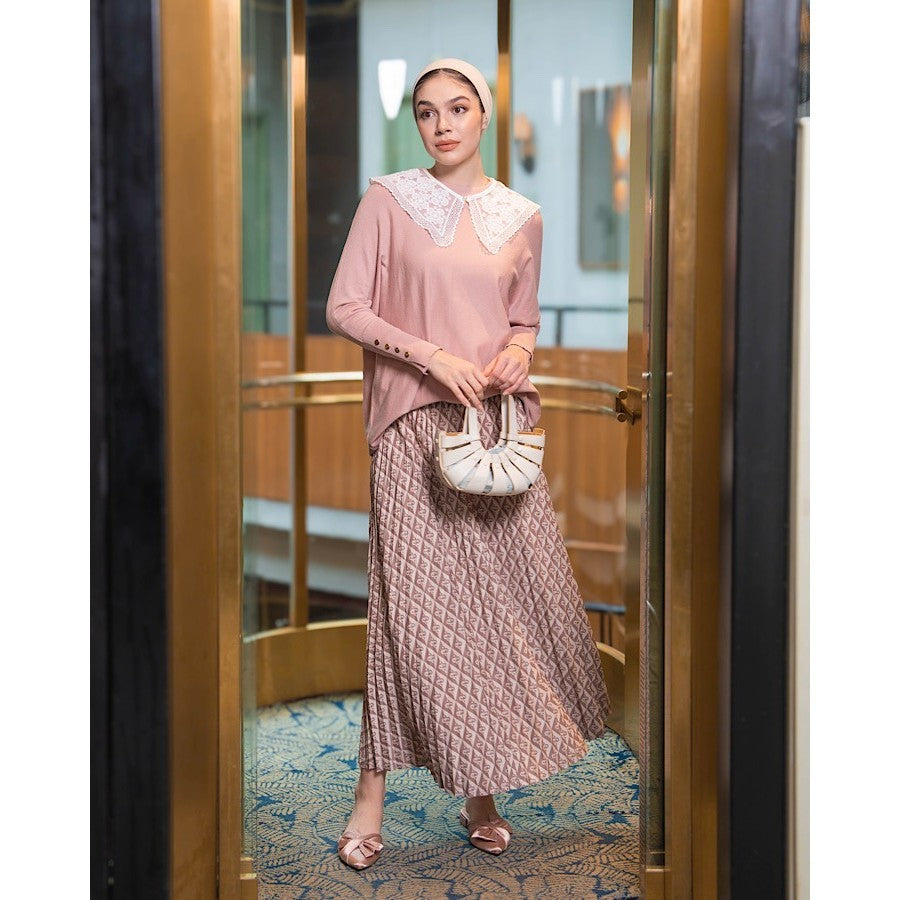 Monogram Pleats Skirt