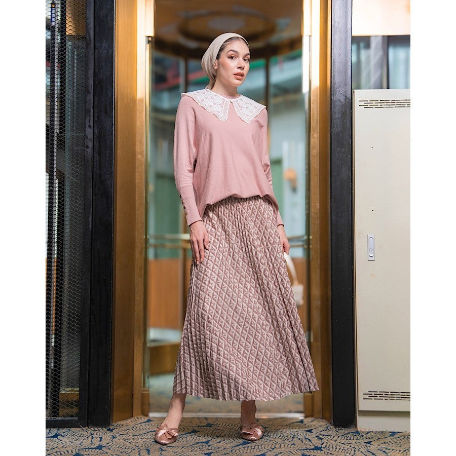Monogram Pleats Skirt