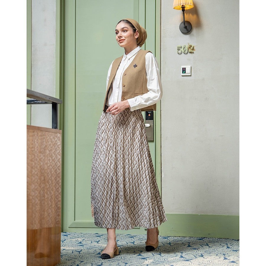 Monogram Pleats Skirt