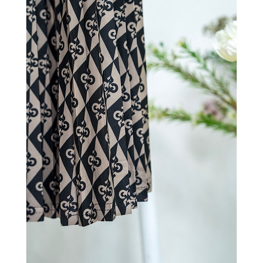 Monogram Pleats Skirt